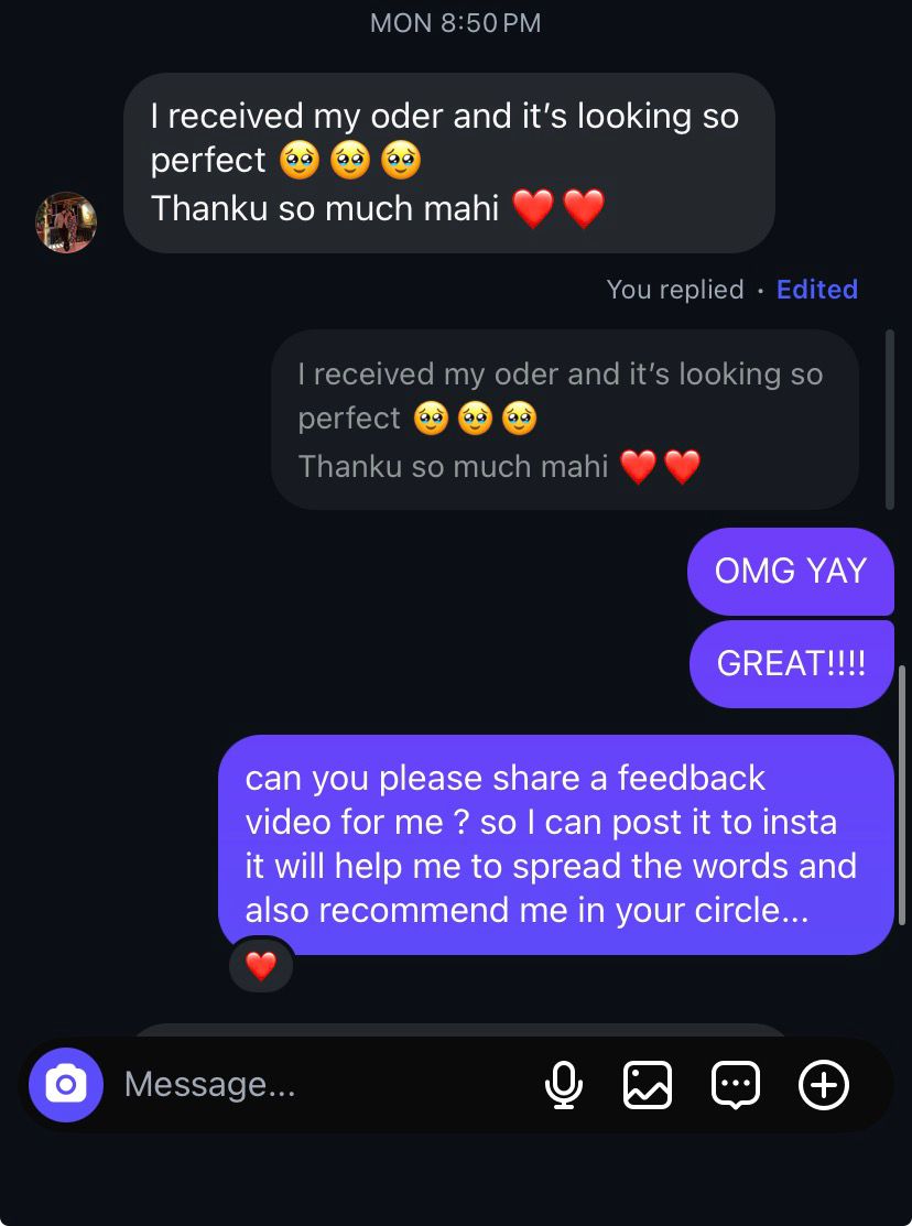 Sakshi customer review photo