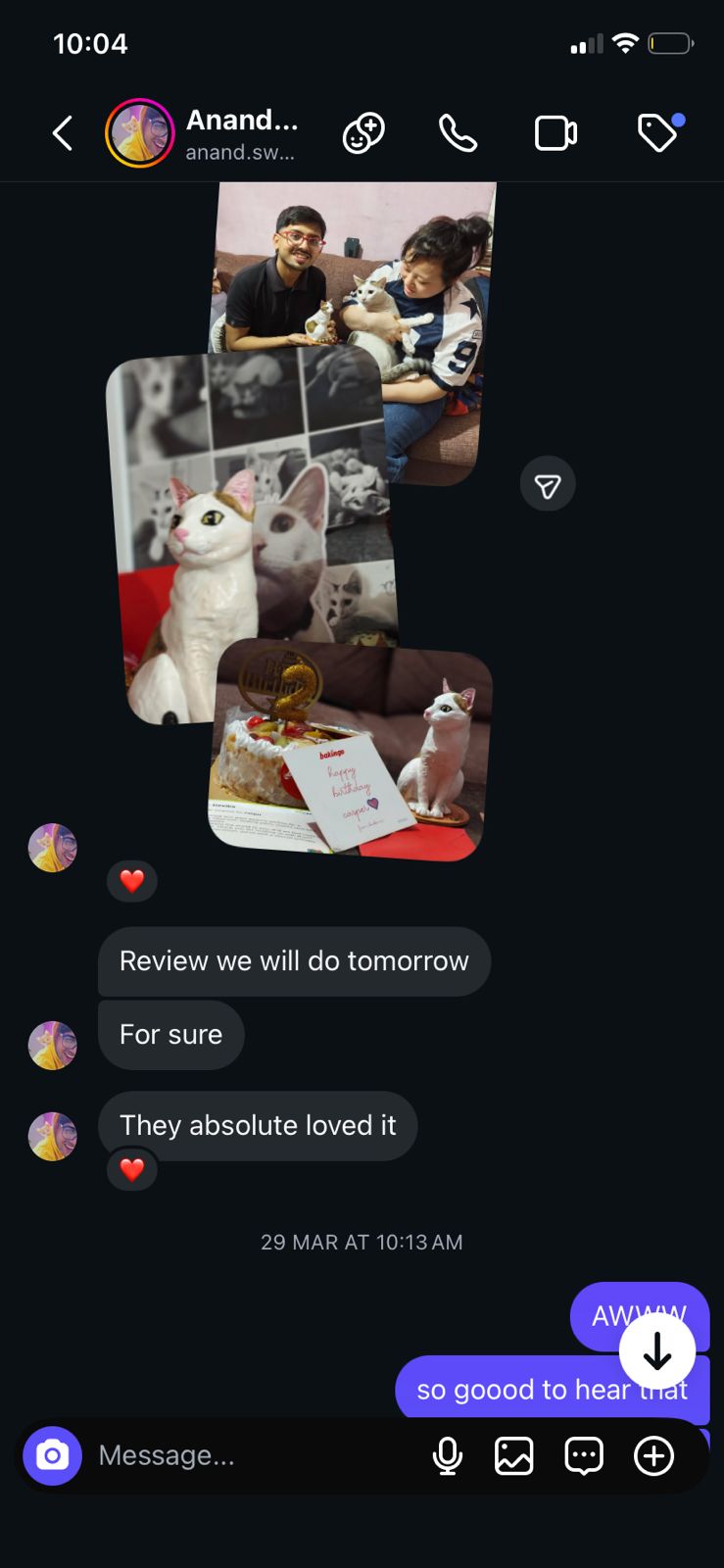 Aanand customer review photo